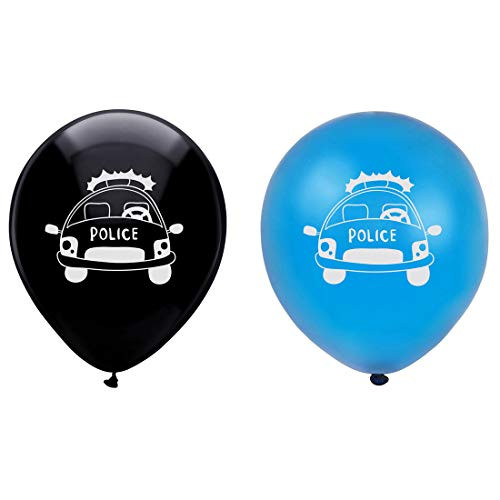 Police Car Latex Balloons  16-Pack 12inch Blue Policeman Cop Birthday Party Decorations  Supplies