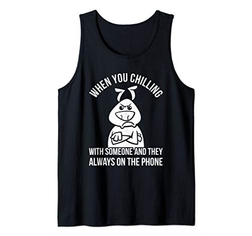 Funny Anti-Smartphone Digital Detox Design Tank Top
