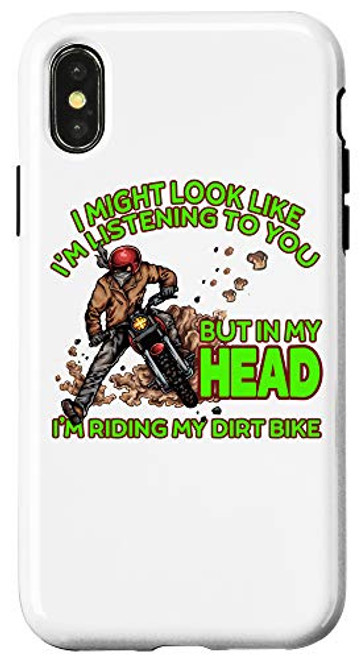 iPhone X-XS Funny Dirt Bike Lover - In My Head Im Riding My Dirt Bike Case iPhone X-XS Funny Dirt Bike Lover - In My Head Im Riding My Dirt Bike Case