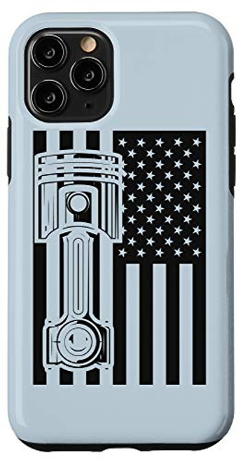 iPhone 11 Pro American Flag Car Engine Piston Vintage Classic Car Guy Gift Case iPhone 11 Pro American Flag Car Engine Piston Vintage Classic Car Guy Gift Case