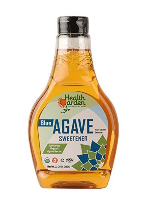 Health Garden Blue Agave Nectar Sweetener - Organic - Non GMO - Low Glycemic - Kosher - Keto Friendly -11-6 oz- Health Garden Blue Agave Nectar Sweetener - Organic - Non GMO - Low Glycemic - Kosher - Keto Friendly -11-6 oz-