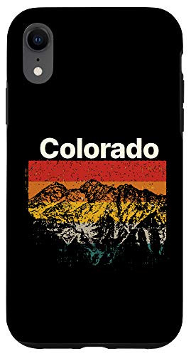 iPhone XR Colorado Vintage Mountain Sunset Outdoors Hiking Souvenir Case