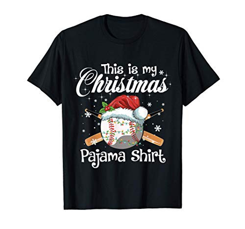 This Is My Christmas Baseball Pajama Gift For Boys Men T-Shirt This Is My Christmas Baseball Pajama Gift For Boys Men T-Shirt