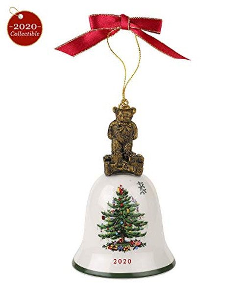 Spode Christmas Tree 5 Teddy Bear Bell Ornament - 2020 Collectible Spode Christmas Tree 5 Teddy Bear Bell Ornament - 2020 Collectible