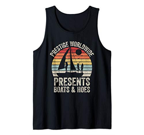 Vintage Retro Prestige Worldwide Presents Boats And Hoes Tank Top Vintage Retro Prestige Worldwide Presents Boats And Hoes Tank Top