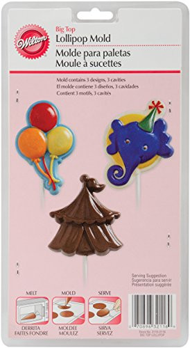 Wilton 2115-2116 Lollipop Mold, Big Top 3 Cavities/3 Designs