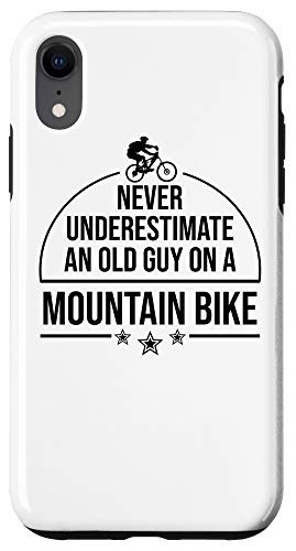 iPhone XR Funny Old Biker Mountain Bike Gift - Cute Bicycle Riders Men Case