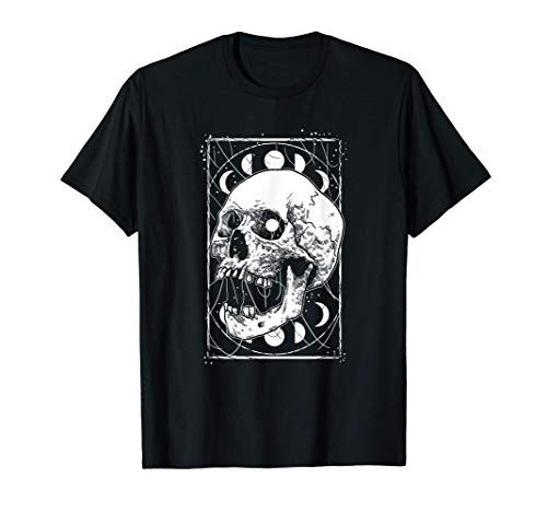 Skull Moon Phases Pastel Goth Gothic Occult Wicca Men Women T-Shirt