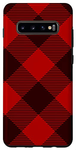 Galaxy S10- Classic Buffalo Plaid Lumberjack Checkered Pattern Christmas Case