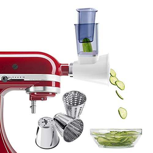 PROKITCHEN Thicken Slicer-Shredder Attachment for KitchenAid Stand Mixers Vegetable Chopper Salad Maker Cheese Grater PROKITCHEN Thicken Slicer-Shredder Attachment for KitchenAid Stand Mixers Vegetable Chopper Salad Maker Cheese Grater