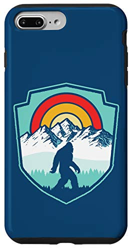 iPhone 7 Plus-8 Plus Vintage Sasquatch Outdoor Badge Bigfoot and Mountains Case