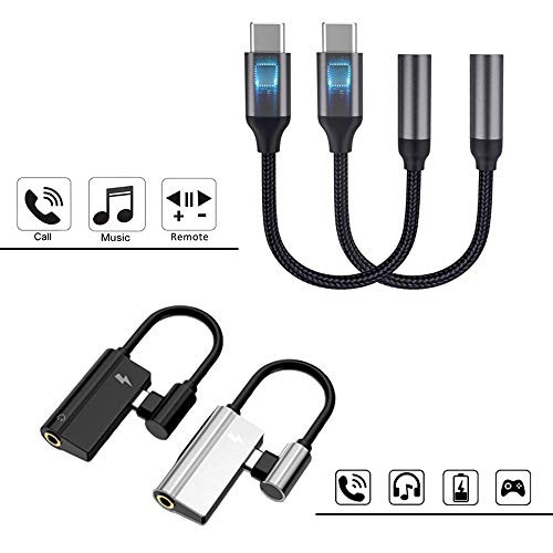 Bojuren USB C to Headphone Jack  2Pack Headphone Adapter Type C to 3-5mm