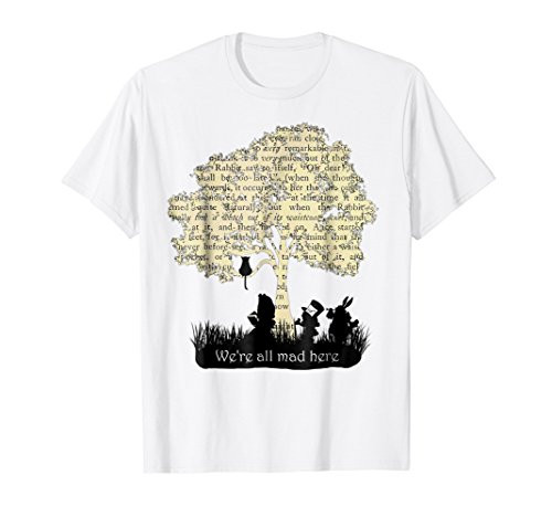 Were All Mad Here T Shirt Design Alice In Wonderland