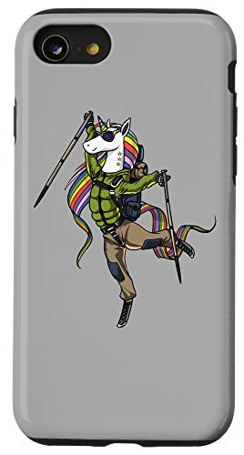 iPhone SE -2020- - 7 - 8 Unicorn Hiking Mountain Camping Hiker Outdoors Women Girls Case