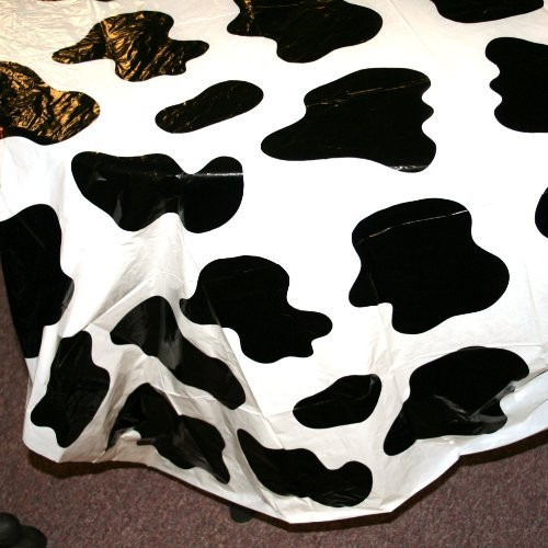 Rhode Island Novelty Cow Print Plastic Tablecloth Rhode Island Novelty Cow Print Plastic Tablecloth