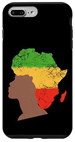 iPhone 7 Plus-8 Plus Afro Woman Map of Africa Black History Gift for women Case