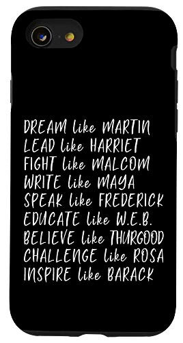 iPhone SE -2020- - 7 - 8 Black History Month Shirt Black Power Black Pride Leaders Case