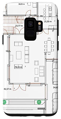 Galaxy S9 Architect Architecture House Floor Plan Novelty Lover Gift Case