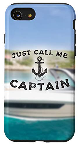 iPhone SE -2020- - 7 - 8 Call Me Captain  Boat Pontoon Sailor Anchor Nautical Case