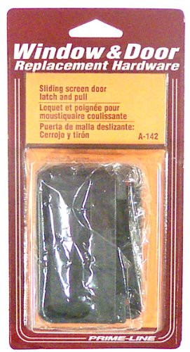 Prime-Line Products A 142 Screen Door Latch and Pull, Black Plastic