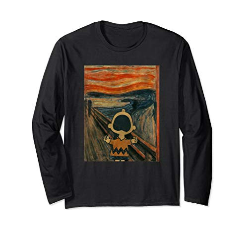 Peanuts Charlie Scream Artsy Long Sleeve T-Shirt