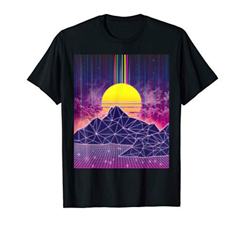 Retro Digital Sunset 1980s Vaporwave Aesthetic Art T-Shirt Retro Digital Sunset 1980s Vaporwave Aesthetic Art T-Shirt