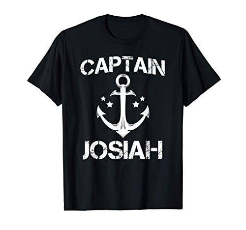 CAPTAIN JOSIAH Funny Birthday Personalized Name Boat Gift T-Shirt