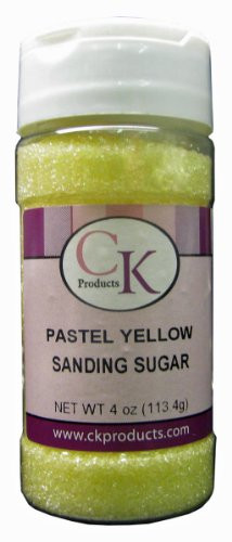 CK Products 4 Ounce Sanding Sugar Bottle, Pastel Yellow