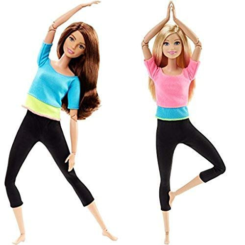 Barbie Made to Move Barbie Doll Blue Top and Made to Move Barbie Doll Pink Top Bundle Barbie Made to Move Barbie Doll Blue Top and Made to Move Barbie Doll Pink Top Bundle