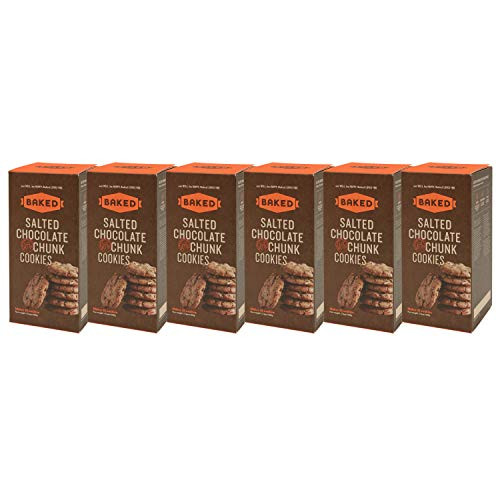 BAKED Salted Chocolate Chunk Cookie Mix with Chocolate Chunks  Whole Wheat Flour  Organic Cane Sugar  and Salted Pretzel- Makes 20 cookies- -Pack of 6-