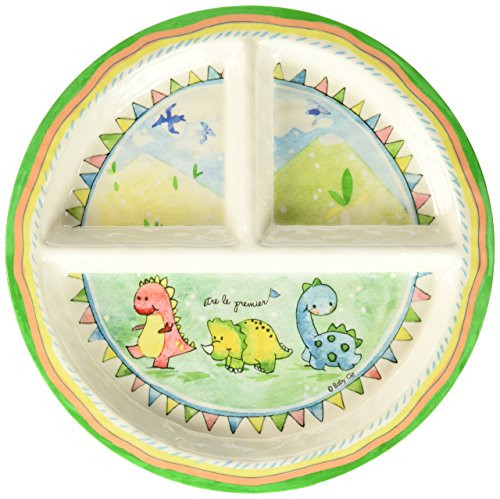 Baby Cie Etre Le Premier 'Be The Leader' Round Textured Sectioned Plate, Multicolor