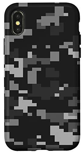 iPhone X-XS Black Digital Camo Camouflage Hunter Military Case