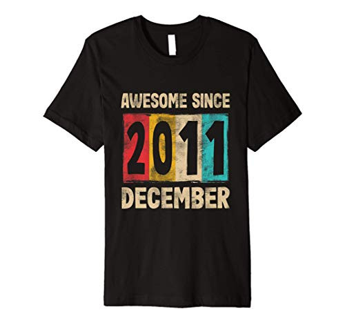 Awesome Since December 2011 9th Birthday Gift 9 Years Old Premium T-Shirt