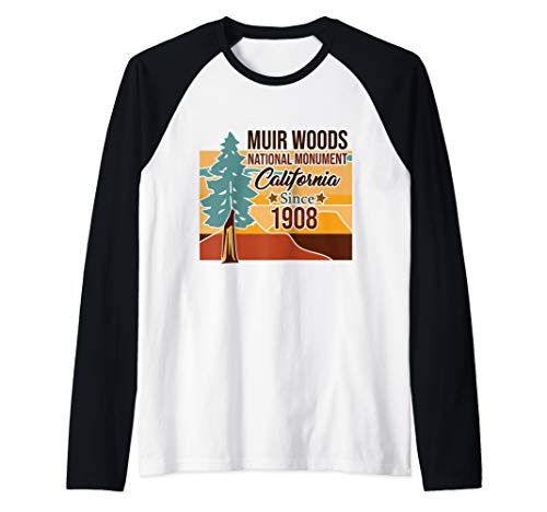Muir Woods Monument California 1908 - Tourist Souvenir Gift Raglan Baseball Tee
