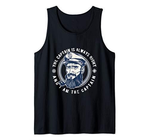 The Captain Is Always Right Funny Vintage Boat Captain Gift Tank Top