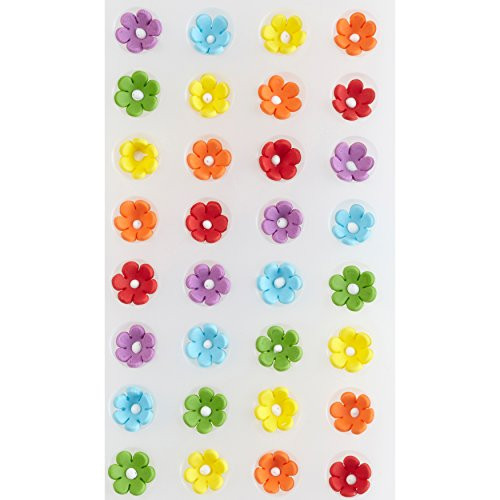 Wilton Mini Daisy Multi-Color Icing Decorations, 32-Count