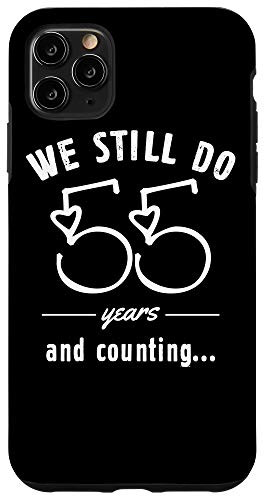 iPhone 11 Pro Max 55th Wedding Anniversary Couple Matching Marriage Day Gifts Case