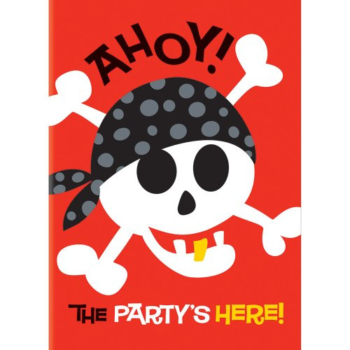 Pirate Party Invitations, 8ct