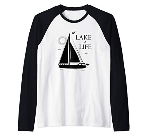 Sailing Boat - Lake Life Raglan Baseball Tee