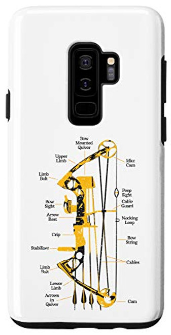 Galaxy S9- Bow Hunting Outdoors Archery Compound Bow Anatomy Gift Case