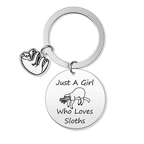 G-Ahora Funny Sloth Gift Just A Girl Who Loves Sloth Keychain Sloth Jewelry Sloth Lover Gifts-Sloth KR- G-Ahora Funny Sloth Gift Just A Girl Who Loves Sloth Keychain Sloth Jewelry Sloth Lover Gifts-Sloth KR-