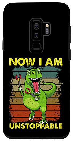 Galaxy S9- Now I Am Unstoppable TRex Funny Short Dinosaur Arms Joke Case