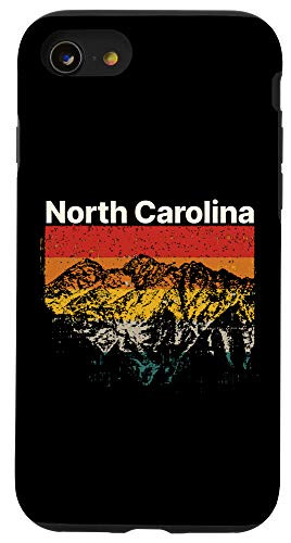 iPhone SE -2020- - 7 - 8 North Carolina Vintage Mountain Outdoors Hiking Souvenir Case