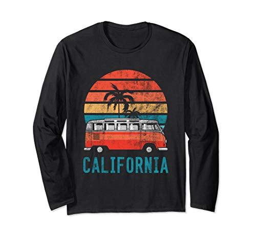 California Retro Surf Bus Vintage Van Surfer and Sufing Gift Long Sleeve T-Shirt California Retro Surf Bus Vintage Van Surfer and Sufing Gift Long Sleeve T-Shirt