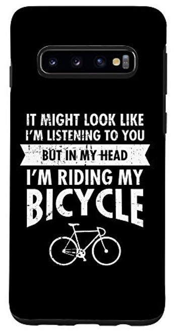 Galaxy S10 In My Head Im Riding My Bike Cool Cyclist Slogan design Case Galaxy S10 In My Head Im Riding My Bike Cool Cyclist Slogan design Case
