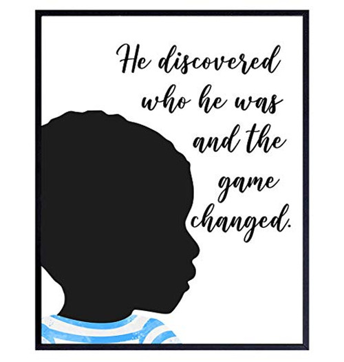 Boys Room Decor - Inspirational Motivational African American Boys Bedroom Decor - Black Wall Art for Little Boys Toddler Boys Kids Room - Son Gifts Boys Room Decor - Inspirational Motivational African American Boys Bedroom Decor - Black Wall Art for Little Boys Toddler Boys Kids Room - Son Gifts