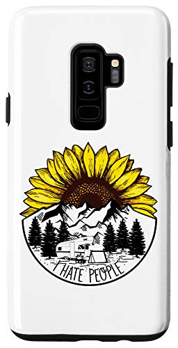 Galaxy S9- I hate People Sunflower Camping Outdoors Gift I hate People Case