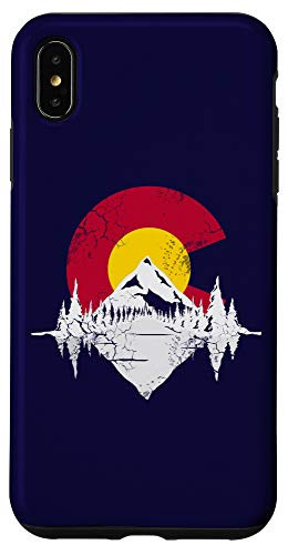 iPhone XS Max Vintage Colorado Mountain Reflection Hiking Camping Outdoors Case