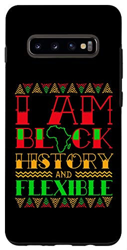Galaxy S10- I Am Black History Flexible Cool Black History Month Gift Case