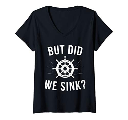 Womens Boating Boat Captain Yachting Gift V-Neck T-Shirt